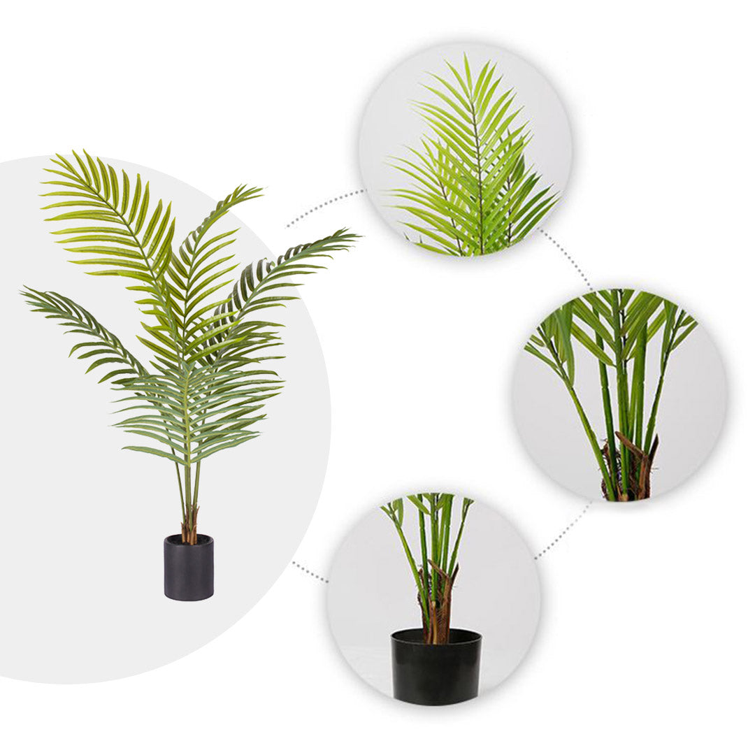 SOGA 120cm Green Artificial Indoor Rogue Areca Palm Tree Fake Tropical Plant Home Office Decor - Cafe Supply