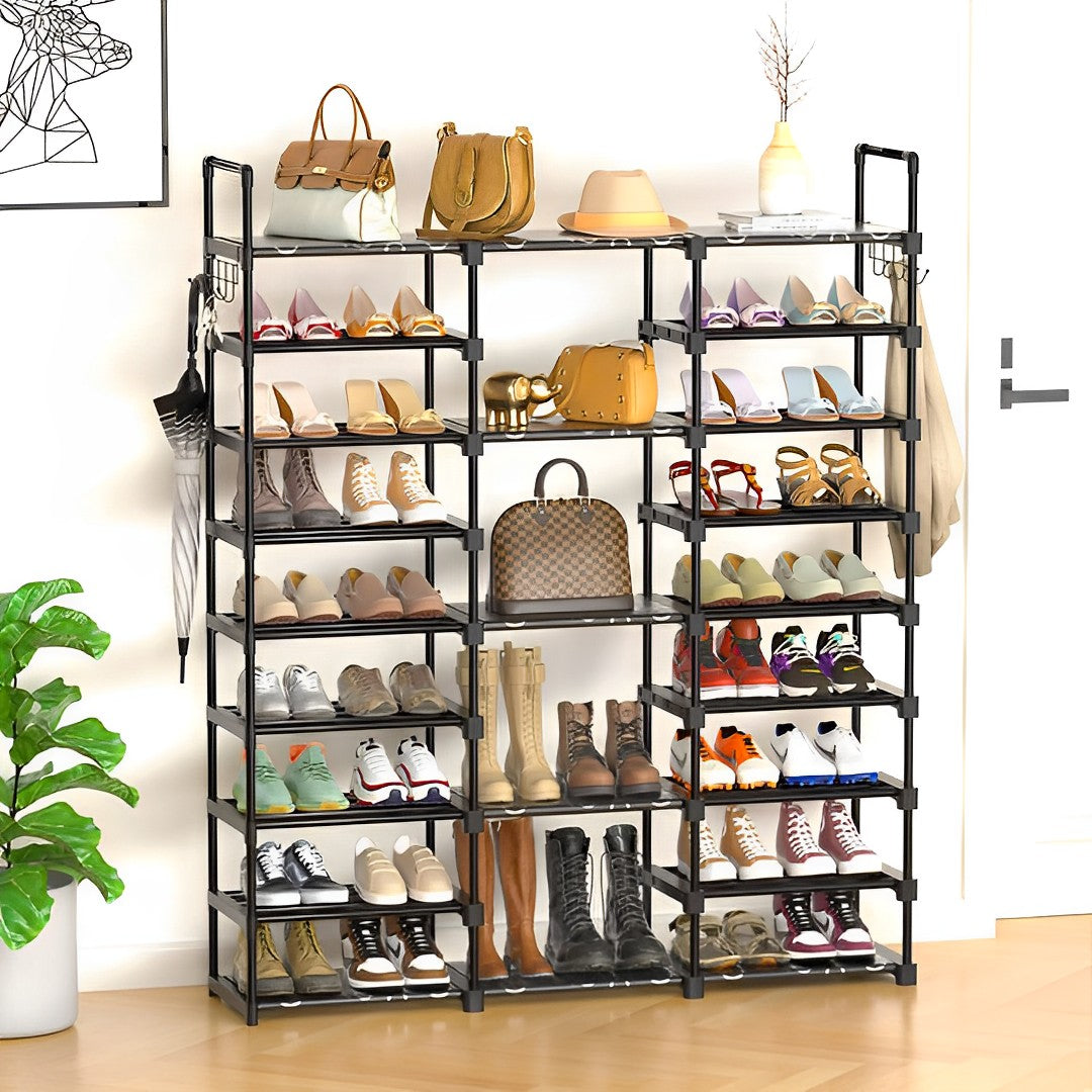 SOGA 21-Shelf Tier Shoe Storage Shelf Space-Saving Caddy Rack Organiser with Handle - Cafe Supply