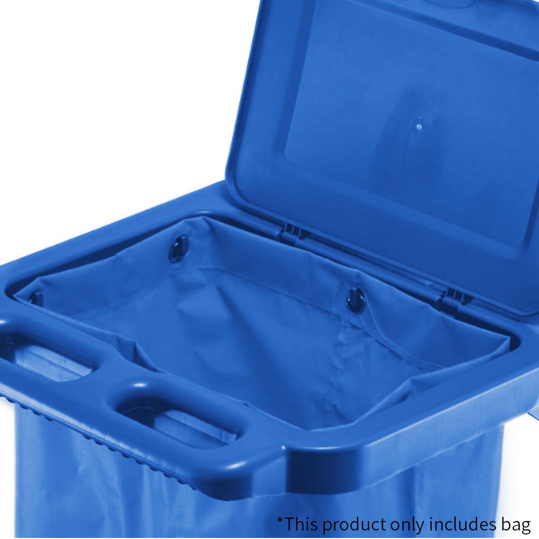 SOGA 2X Oxford Waterproof Reusable Janitor Housekeeping Cart Replacement Bag Blue - Cafe Supply