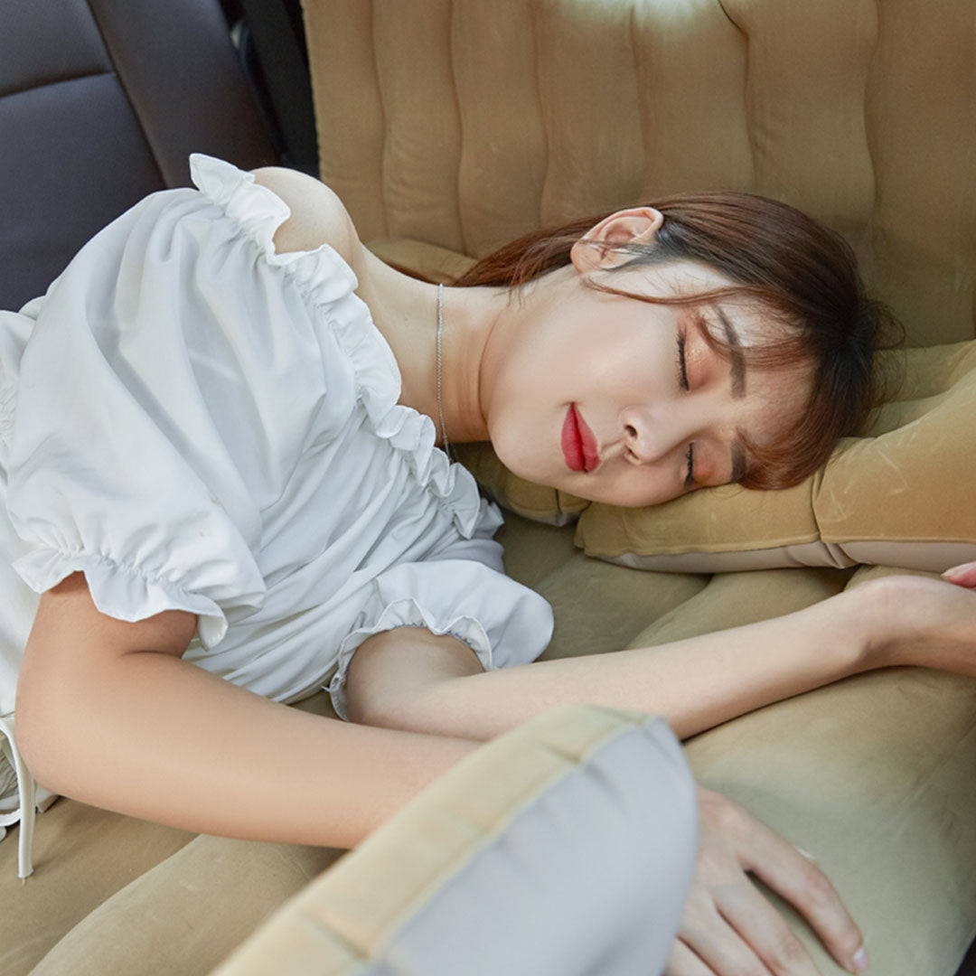 SOGA Beige Inflatable Car Boot Mattress Portable Camping Air Bed Travel Sleeping Essentials - Cafe Supply