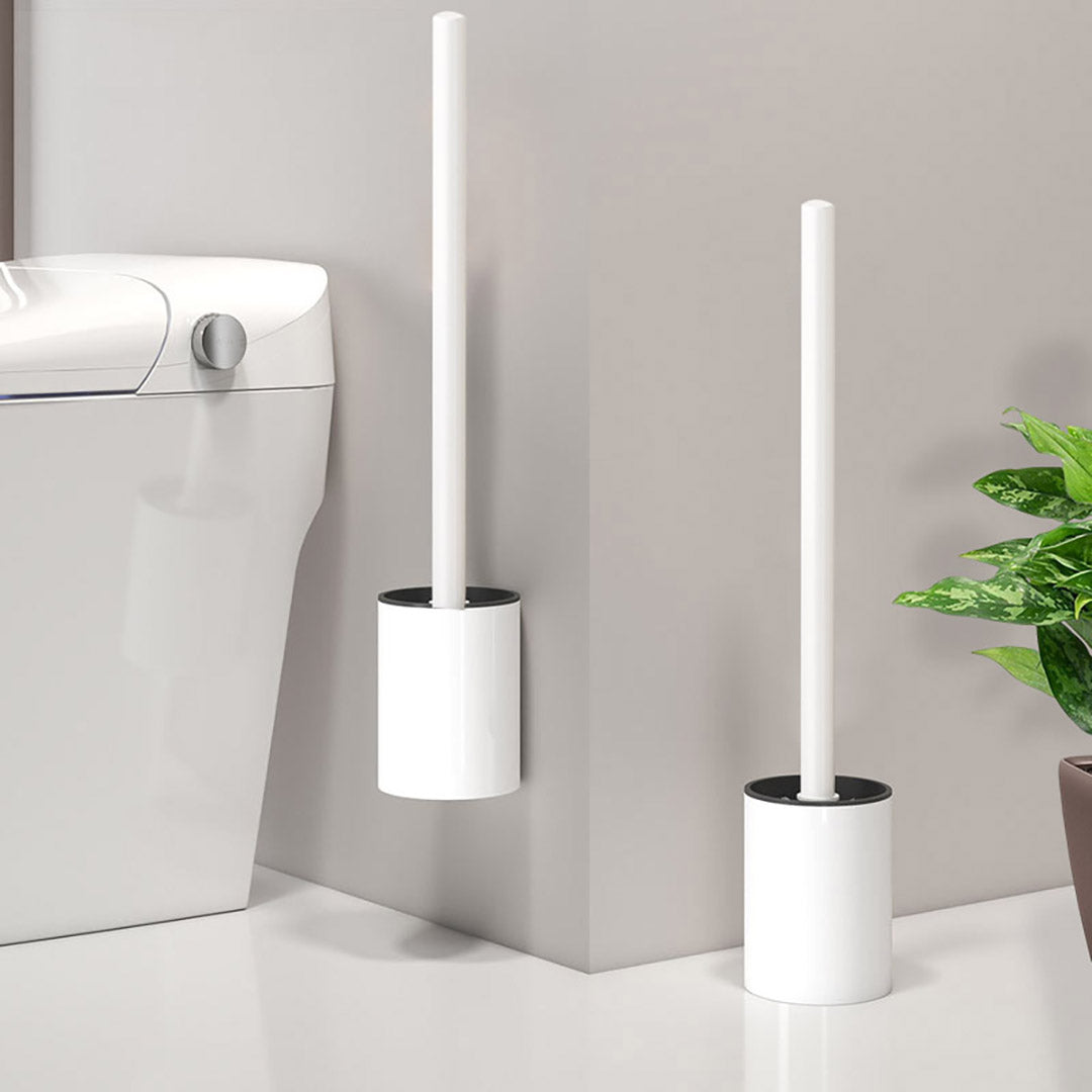 SOGA 2X 27cm Wall-Mounted Toilet Brush with Holder Bathroom Cleaning Scrub White - Cafe Supply