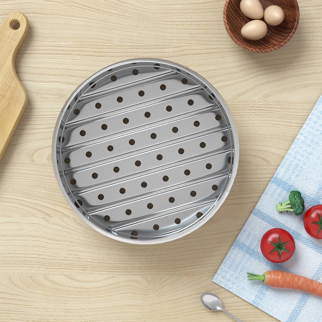 SOGA 2X 5 Tier Stainless Steel Steamers With Lid Work inside of Basket Pot Steamers 25cm - Cafe Supply