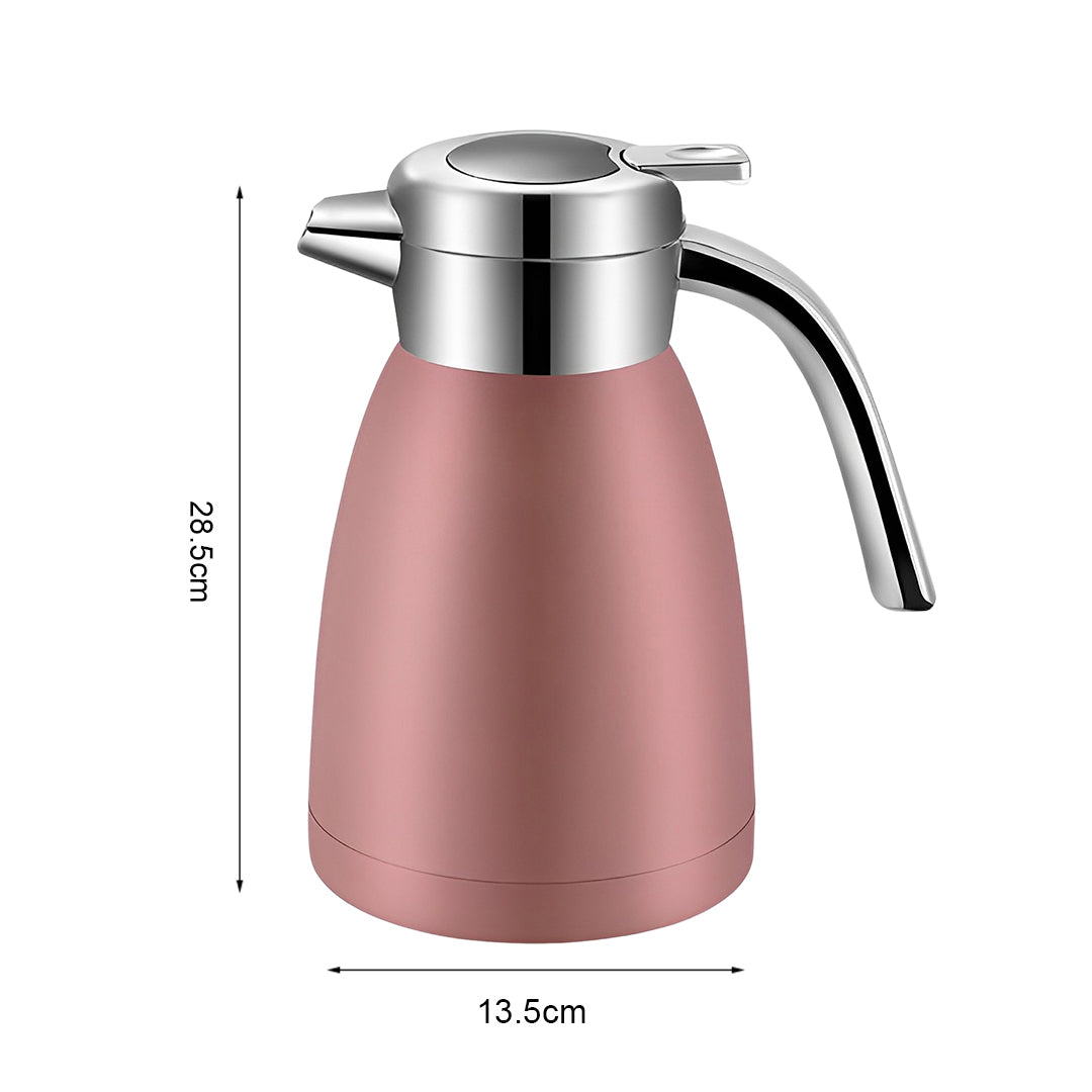 SOGA 2.2L Stainless Steel Kettle Insulated Vacuum Flask Water Coffee Jug Thermal Pink - Cafe Supply