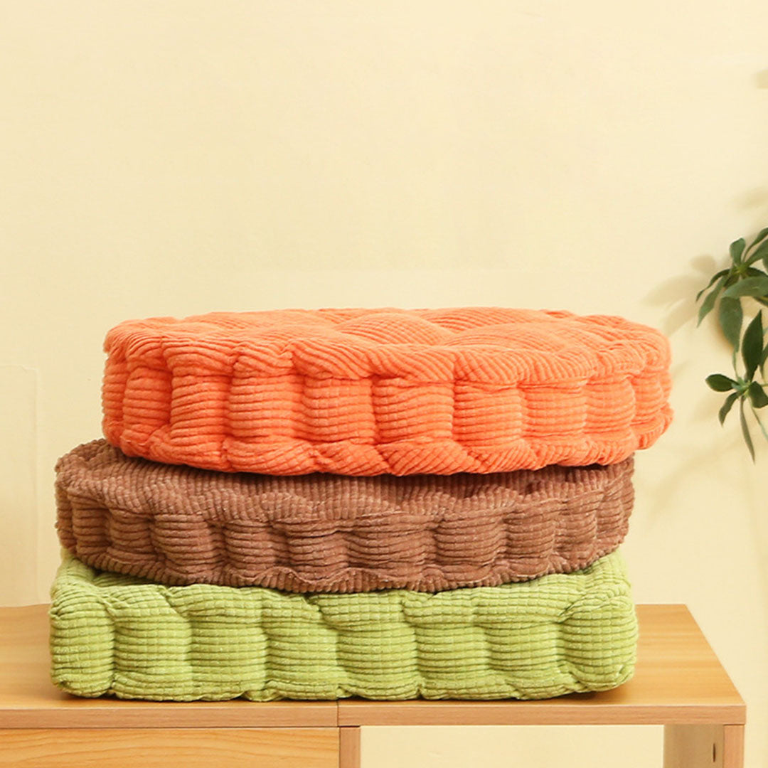 SOGA 2X Orange Round Cushion Soft Leaning Plush Backrest Throw Seat Pillow Home Office Decor - Cafe Supply