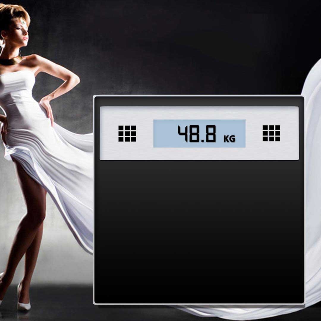 SOGA 180kg Electronic Talking Scale Weight Fitness Glass Bathroom Scale LCD Display Stainless - Cafe Supply