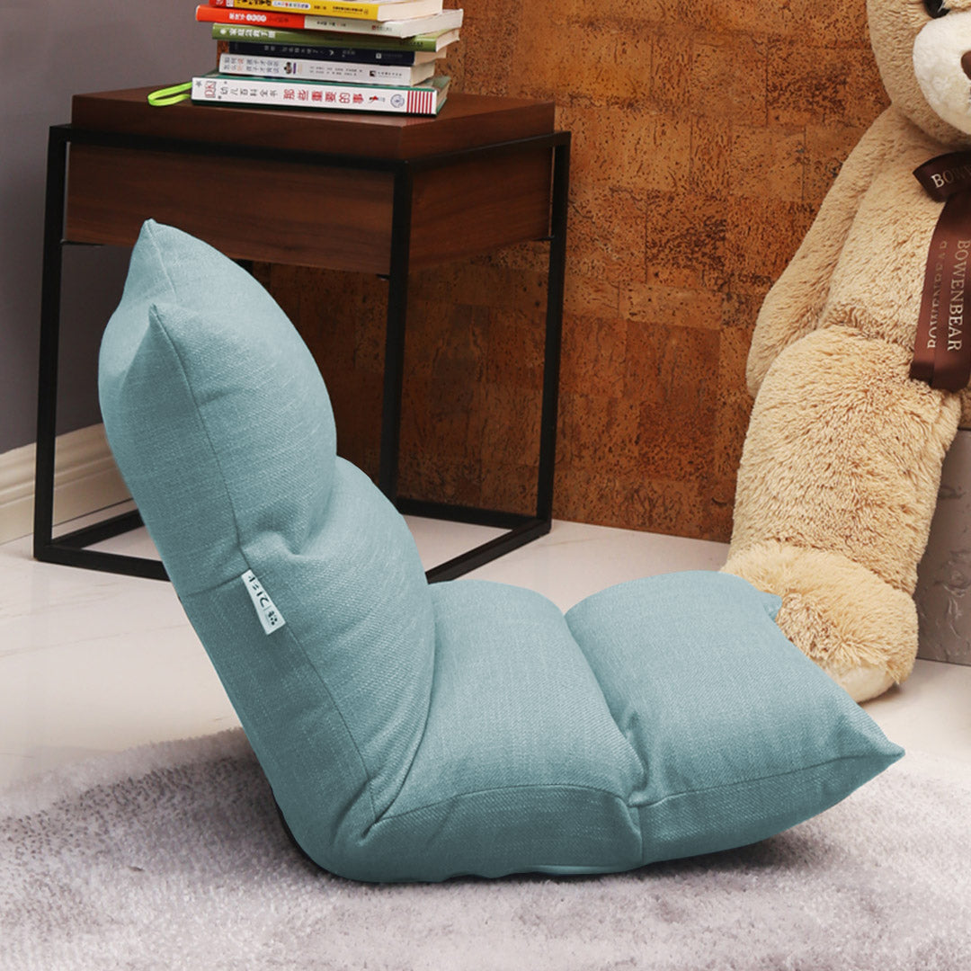 SOGA Lounge Floor Recliner Adjustable Lazy Sofa Bed Folding Game Chair Mint Green - Cafe Supply