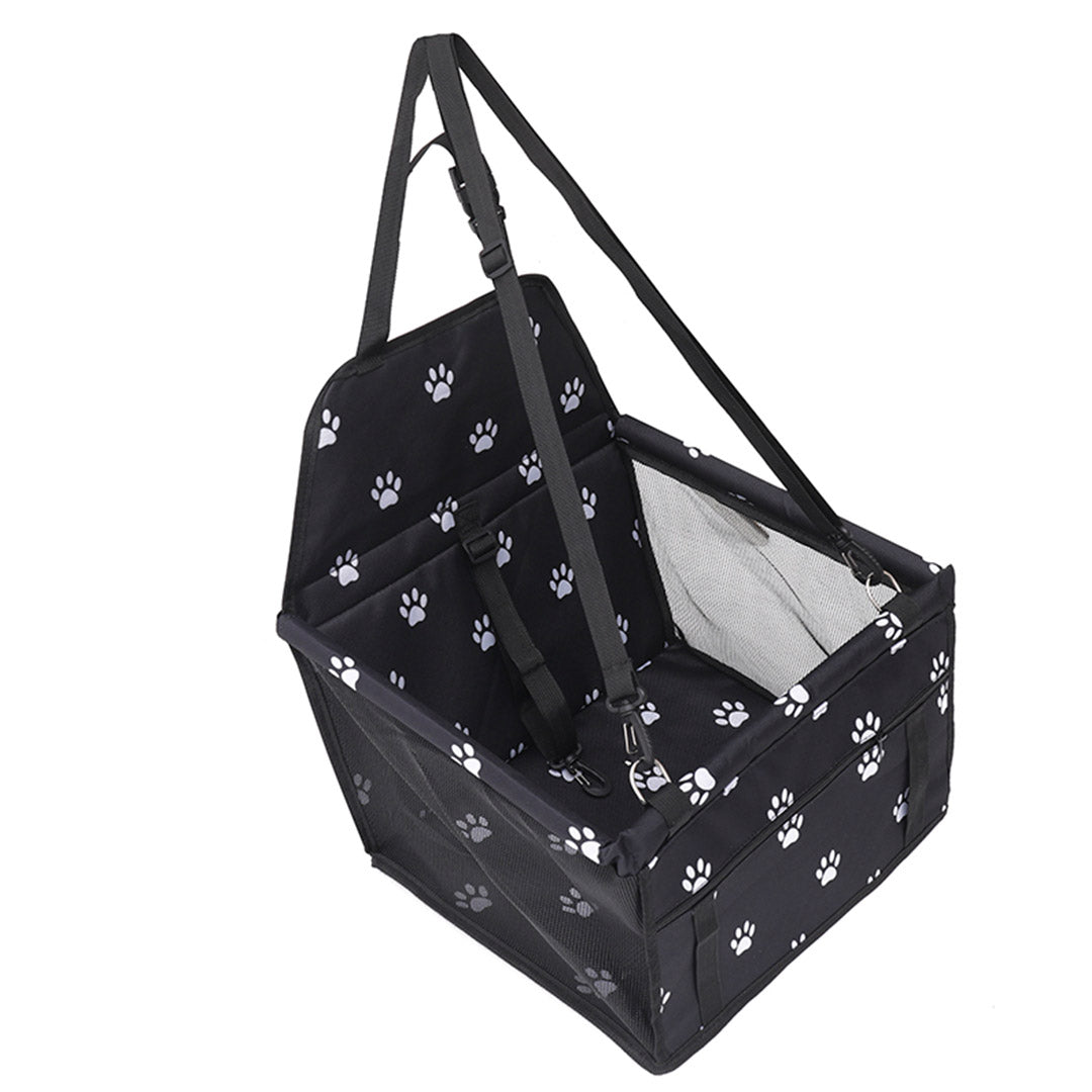 SOGA Waterproof Pet Booster Car Seat Breathable Mesh Safety Travel Portable Dog Carrier Bag Black - Cafe Supply