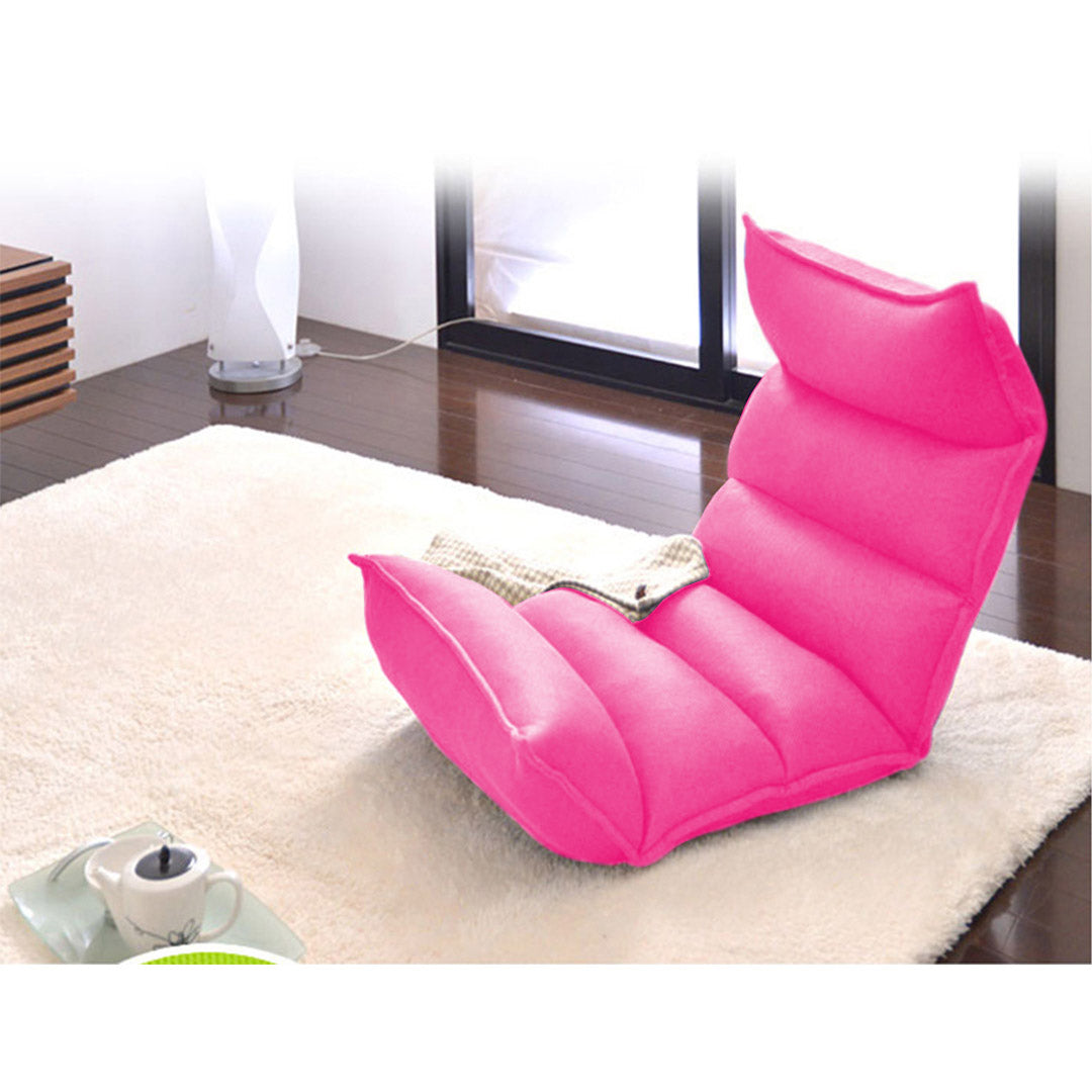 SOGA 4X Foldable Tatami Floor Sofa Bed Meditation Lounge Chair Recliner Lazy Couch Pink - Cafe Supply