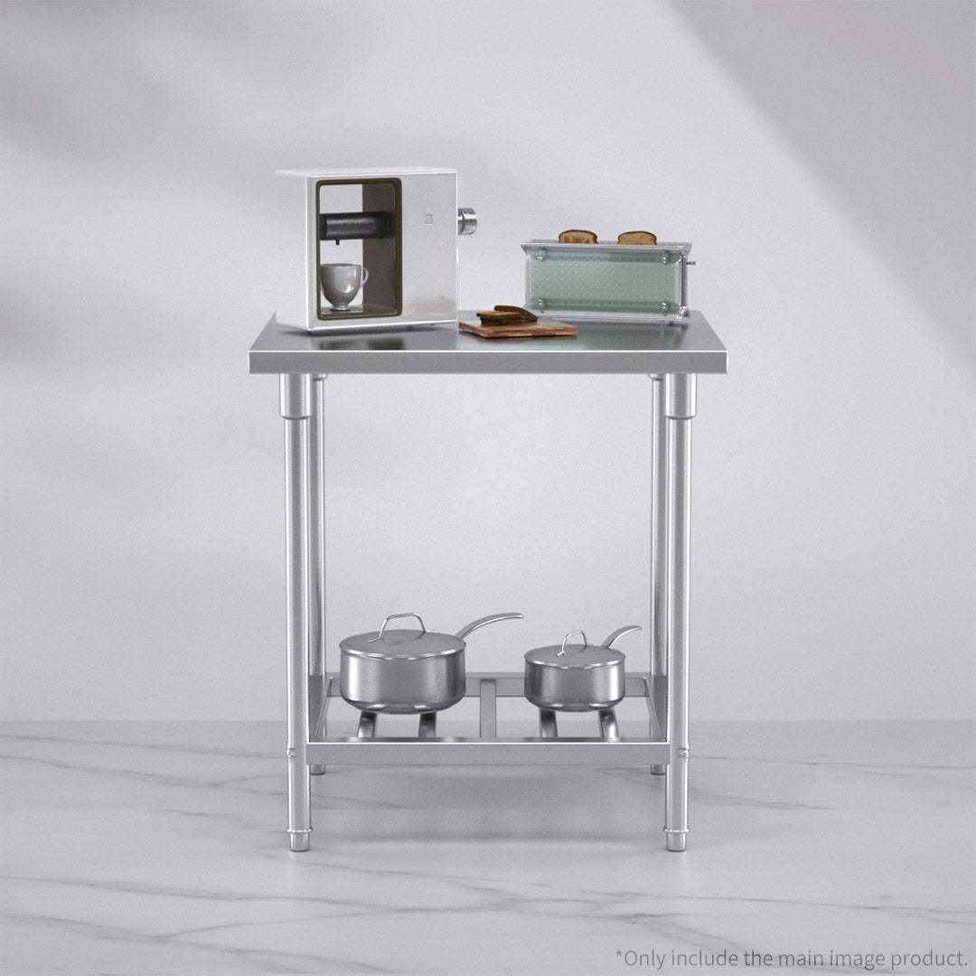 SOGA 80*70*85cm Commercial Catering Kitchen Stainless Steel Prep Work Bench - Cafe Supply