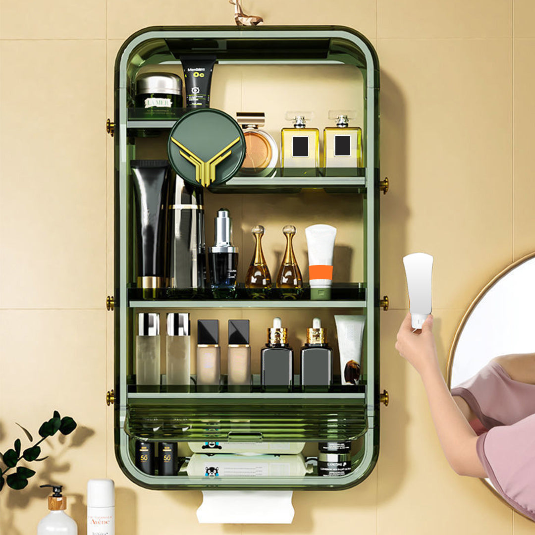SOGA 2X Green Multi Tier Cosmetic Storage Rack Bathroom Vanity Tray Display Stand Organiser - Cafe Supply