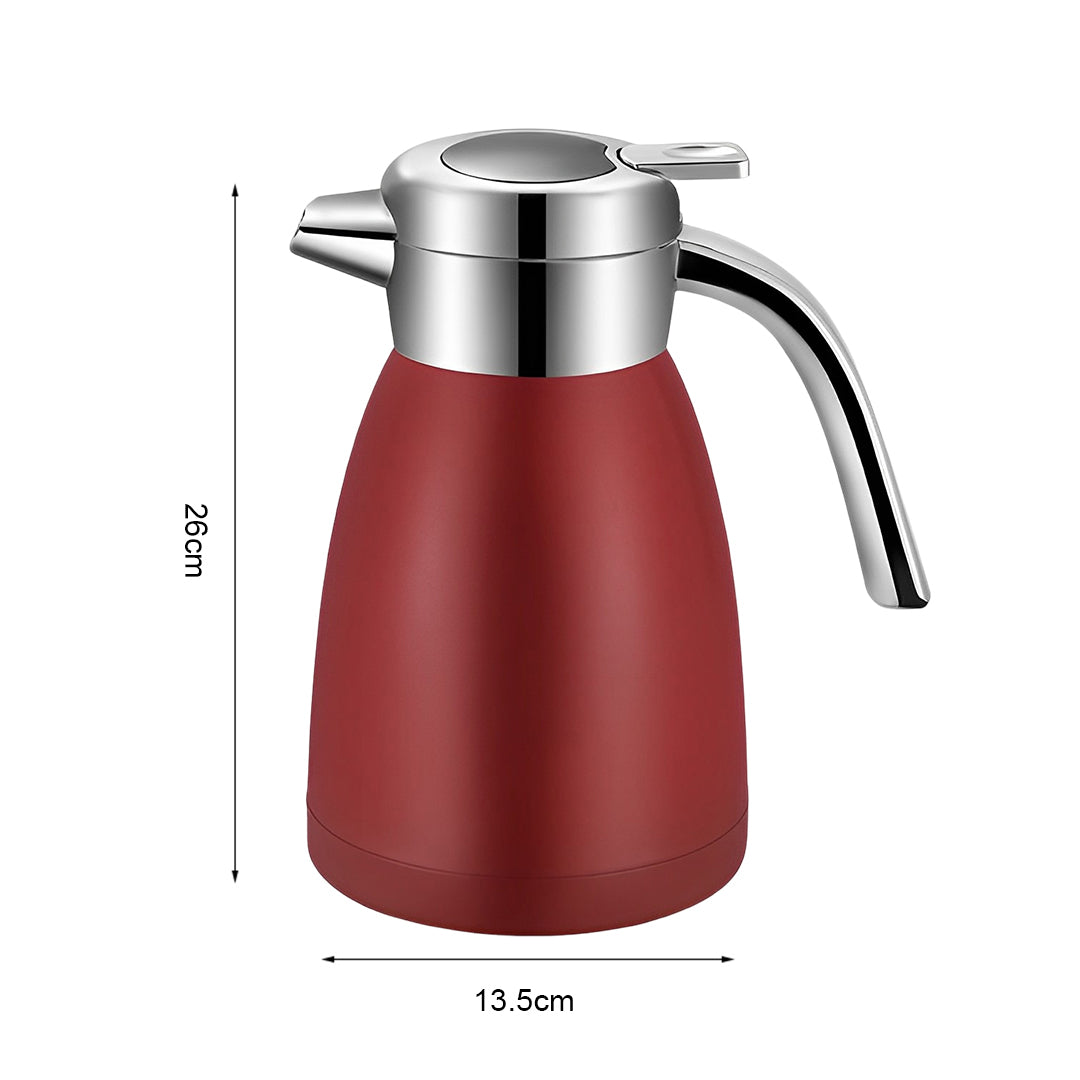 SOGA 1.8L Stainless Steel Kettle Insulated Vacuum Flask Water Coffee Jug Thermal Red - Cafe Supply