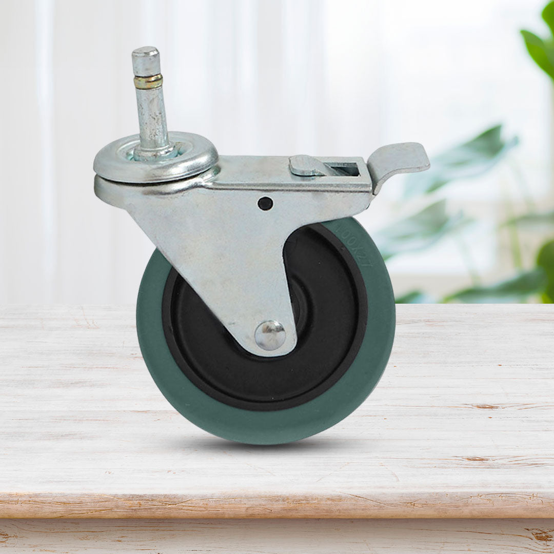 SOGA 2X 4" Heavy Duty Polyurethane Swivel Castor Brake Wheels - Cafe Supply