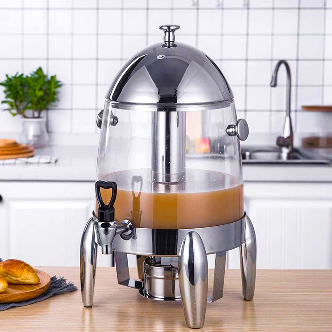 SOGA Stainless Steel 12L Beverage Dispenser Hot and Cold Juice Water Tea Chafer Urn Buffet Drink Container Jug - Cafe Supply