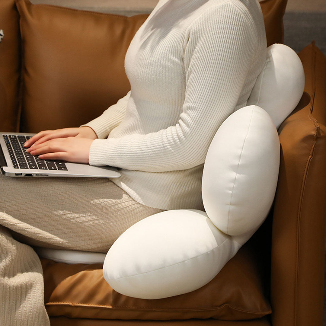 SOGA 2X White Daisy Flower Shape Cushion Soft Leaning Bedside Pad Floor Plush Pillow Home Decor - Cafe Supply