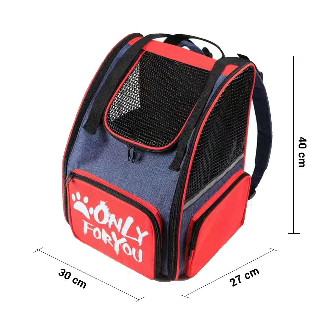 SOGA 2X Red Pet Carrier Backpack Breathable Mesh Portable Safety Travel Essentials Outdoor Bag - Cafe Supply