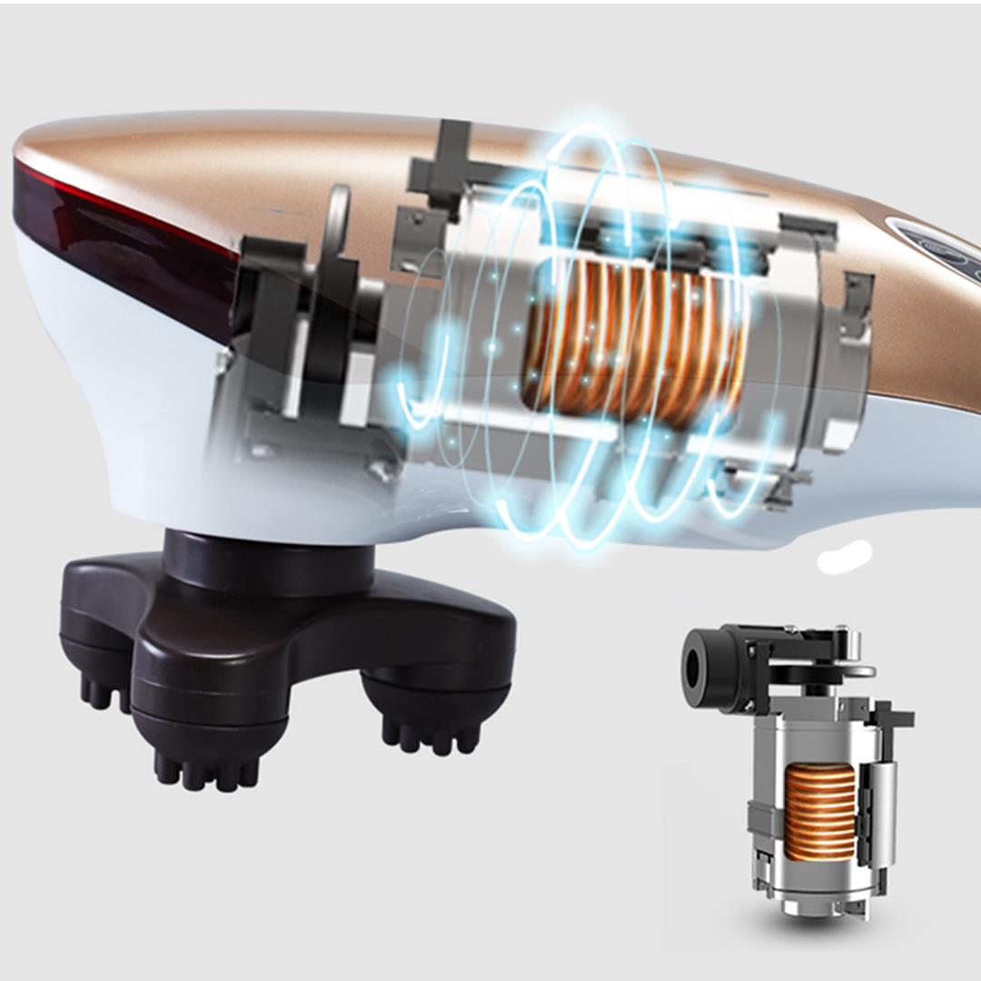 SOGA 6 Heads Portable Handheld Massager Soothing Stimulate Blood Flow Shoulder Gold - Cafe Supply