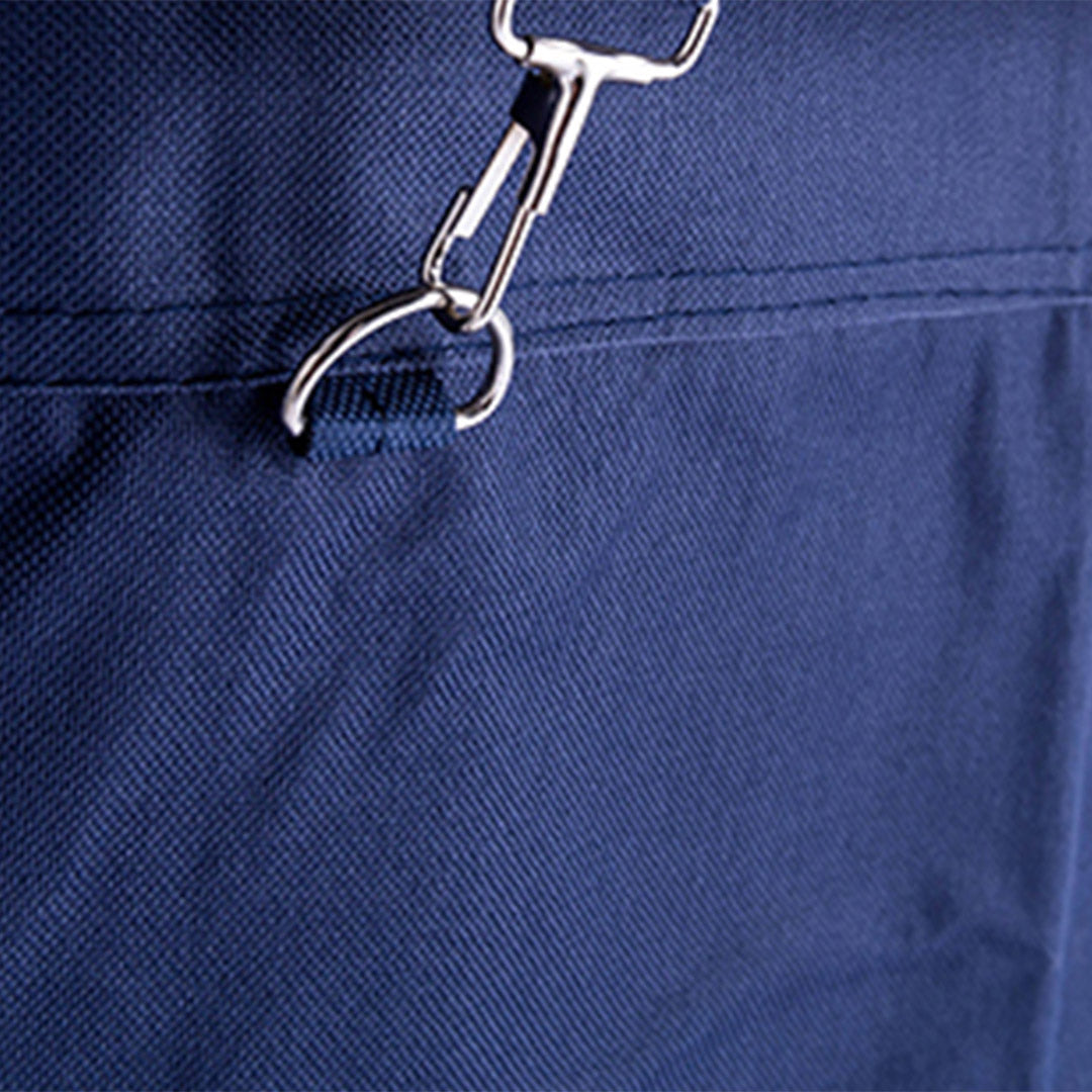 SOGA Stainless Steel Commercial Large Soiled Linen Laundry Trolley Cart with Wheels Blue - Cafe Supply