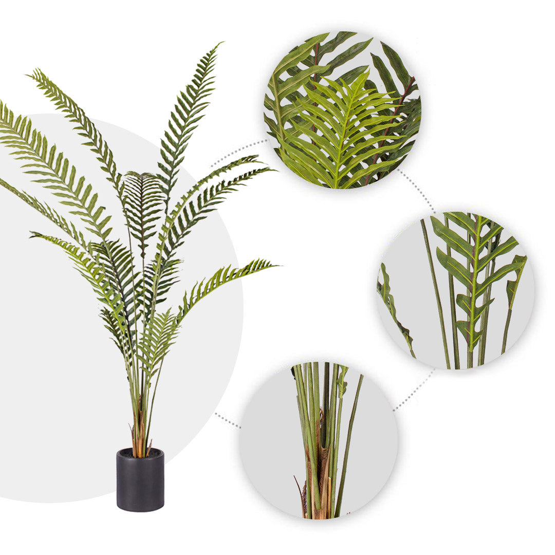 SOGA 240cm Artificial Green Rogue Hares Foot Fern Tree Fake Tropical Indoor Plant Home Office Decor - Cafe Supply