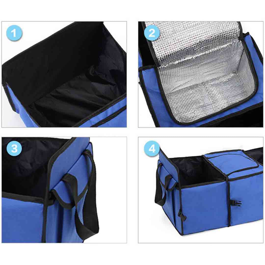 SOGA 2X Car Portable Storage Box Waterproof Oxford Cloth Multifunction Organizer Black - Cafe Supply