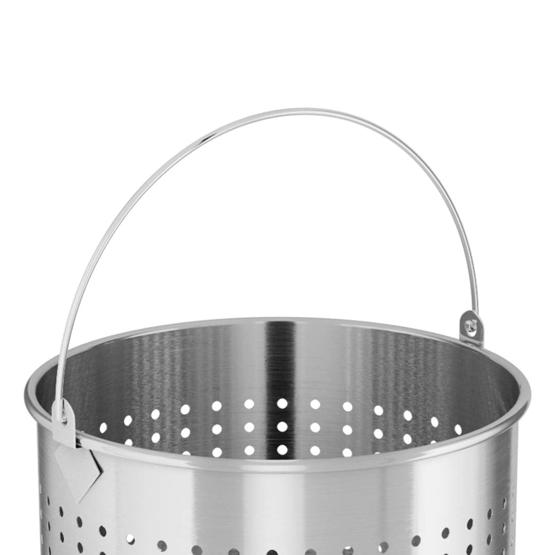 SOGA 2X 12L 18/10 Stainless Steel Perforated Stockpot Basket Pasta Strainer with Handle - Cafe Supply