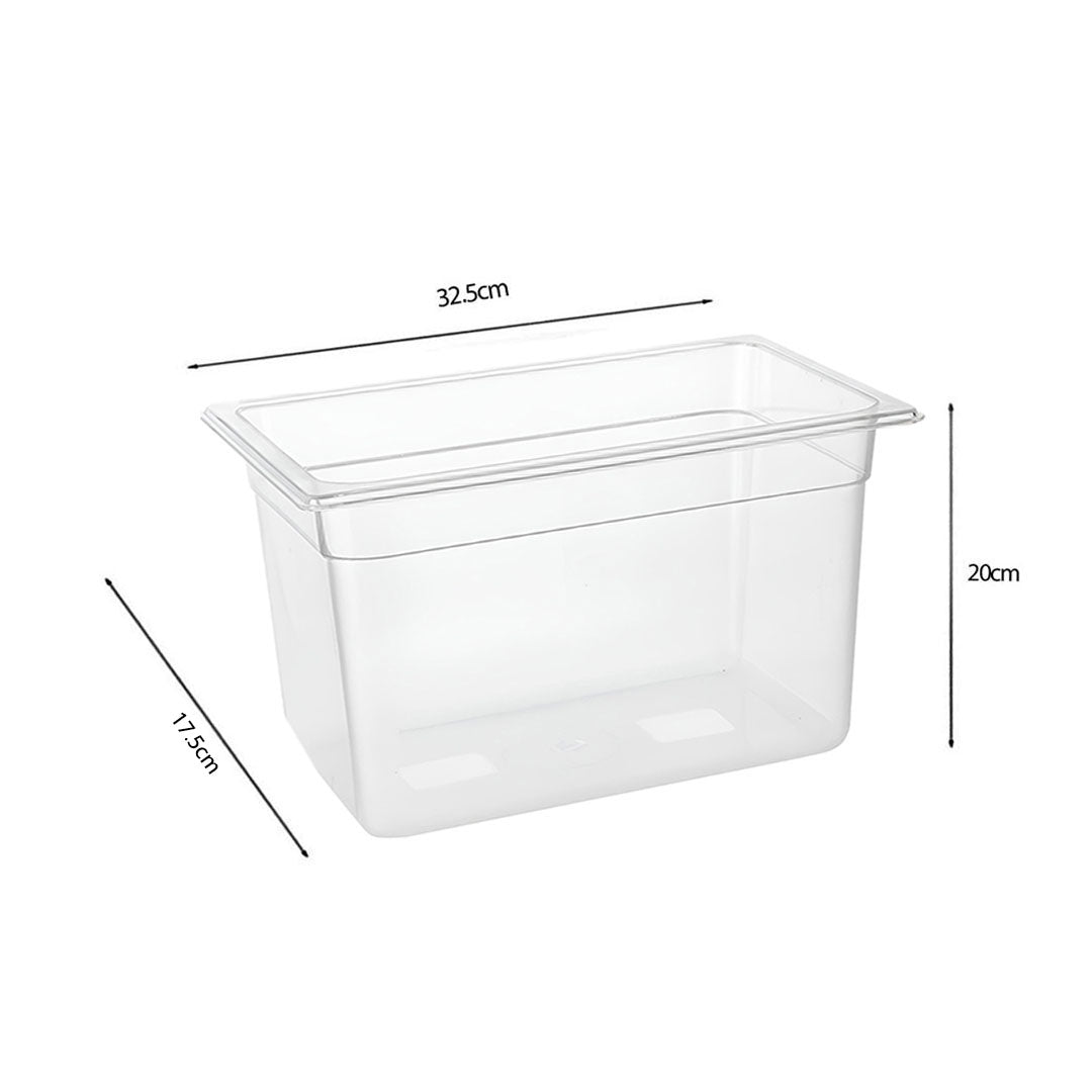 SOGA 200mm Clear Gastronorm GN Pan 1/3 Food Tray Storage - Cafe Supply