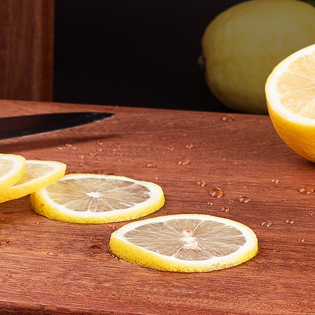 SOGA 2X 50cm Rectangular Wooden Ebony Butcher Block Non-slip Chopping Food Serving Tray Charcuterie Board - Cafe Supply