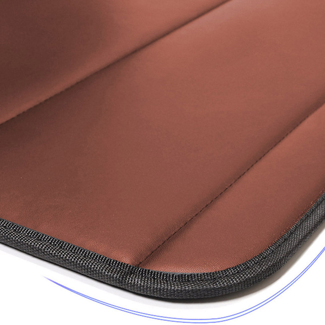 SOGA 2X Leather Car Boot Collapsible Foldable Trunk Cargo Organizer Portable Storage Box Coffee Small - Cafe Supply