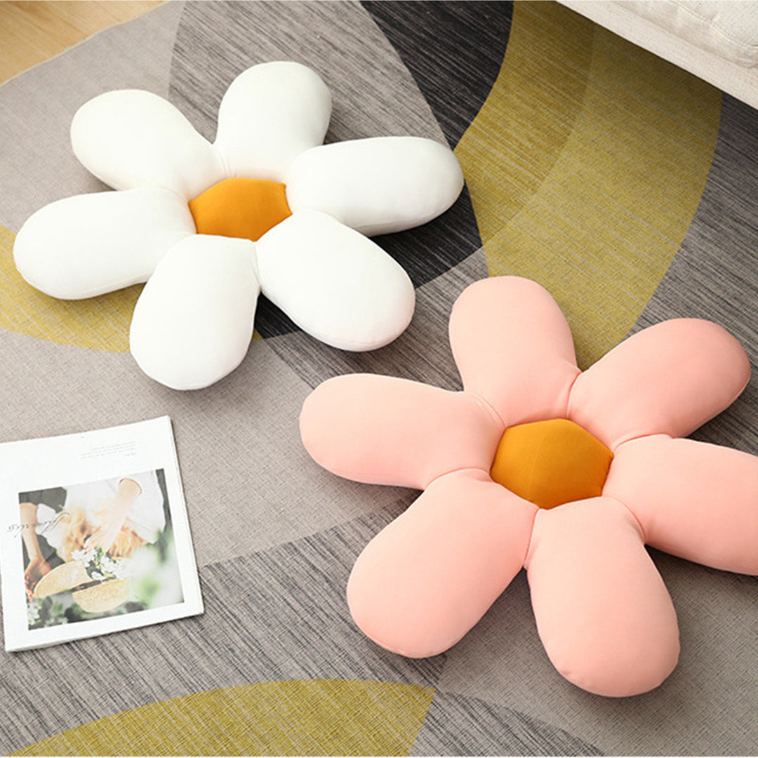 SOGA Pink Daisy Flower Shape Cushion Soft Leaning Bedside Pad Floor Plush Pillow Home Decor - Cafe Supply