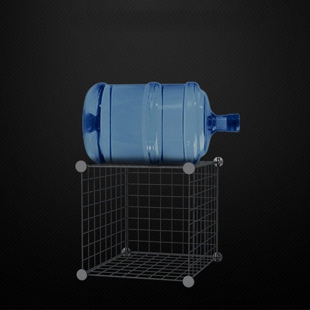 SOGA 2X Black Portable Single Cube Storage Organiser Foldable DIY Modular Grid Space Saving Shelf - Cafe Supply