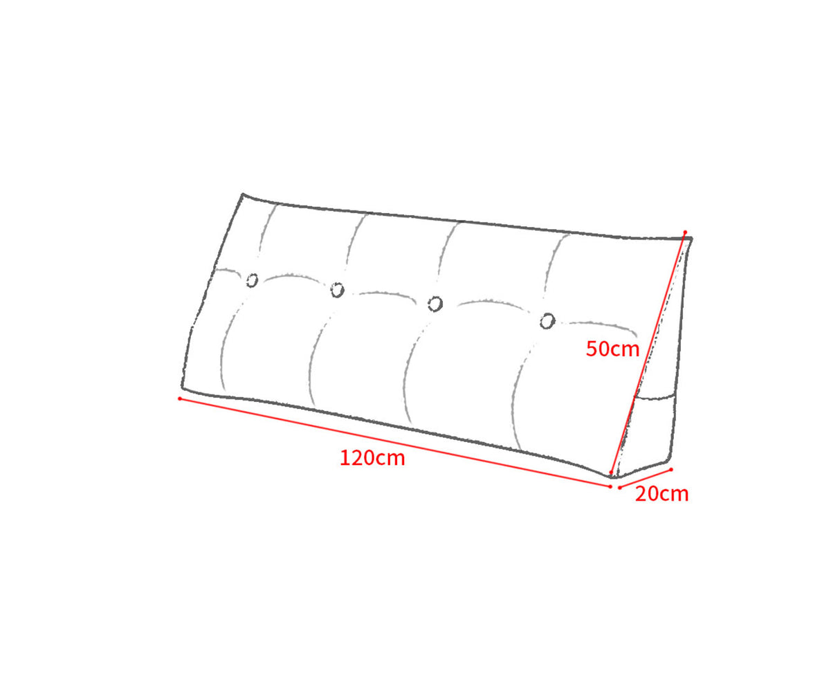 SOGA 4X 120cm Silver Triangular Wedge Bed Pillow Headboard Backrest Bedside Tatami Cushion Home Decor - Cafe Supply