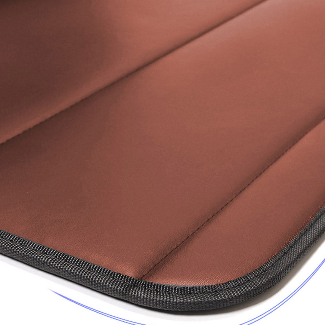 SOGA 2X Leather Car Boot Collapsible Foldable Trunk Cargo Organizer Portable Storage Box Coffee Medium - Cafe Supply