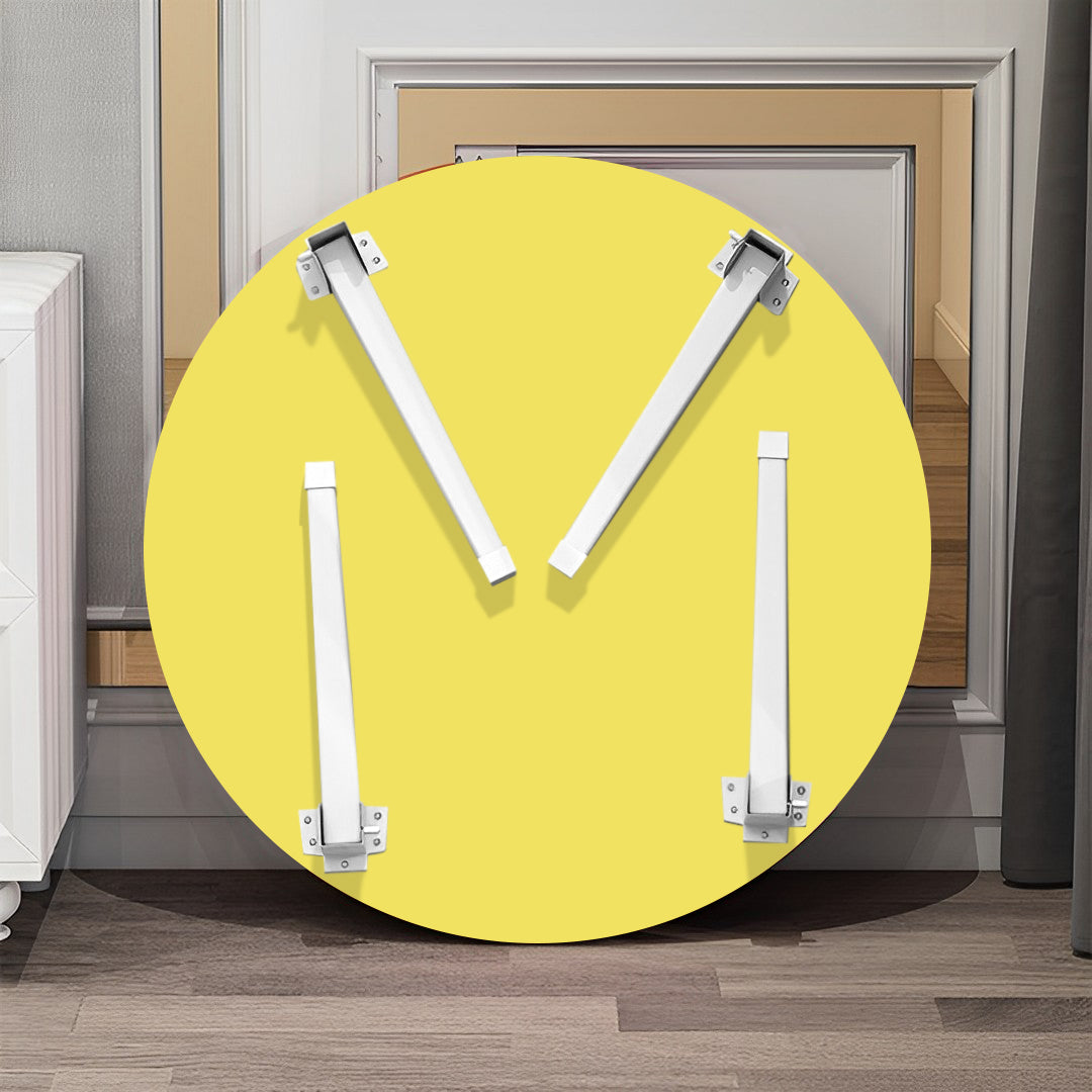 SOGA 2X Yellow Portable Floor Table Small Round Space-Saving Mini Desk Home Decor - Cafe Supply