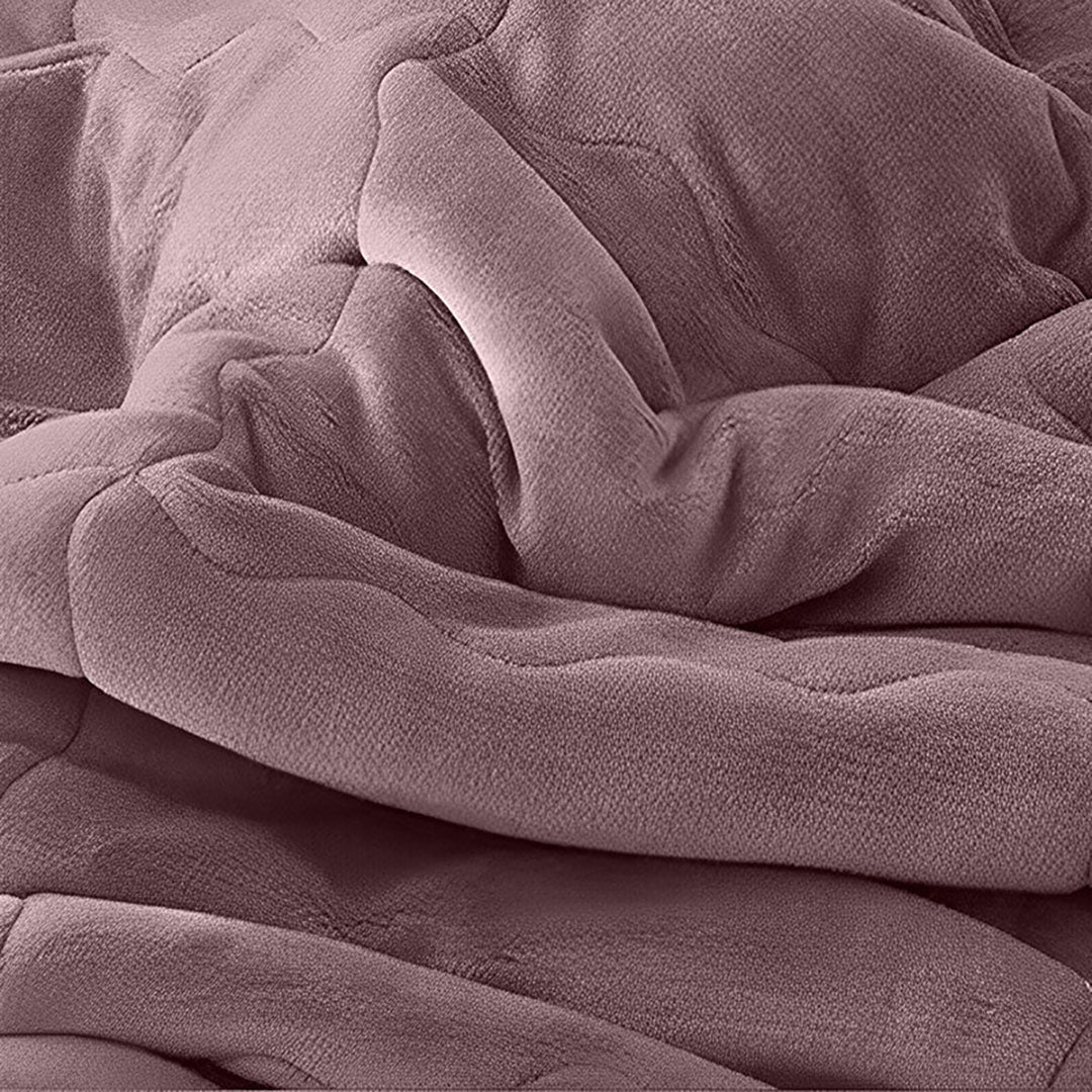 SOGA Light Purple Throw Blanket Warm Cozy Double Sided Thick Flannel Coverlet Fleece Bed Sofa Comforter - Cafe Supply