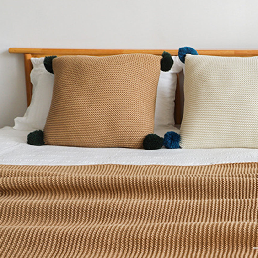 SOGA 2X Coffee Tassel Fringe Knitting Blanket Warm Cozy Woven Cover Couch Bed Sofa Home Decor - Cafe Supply