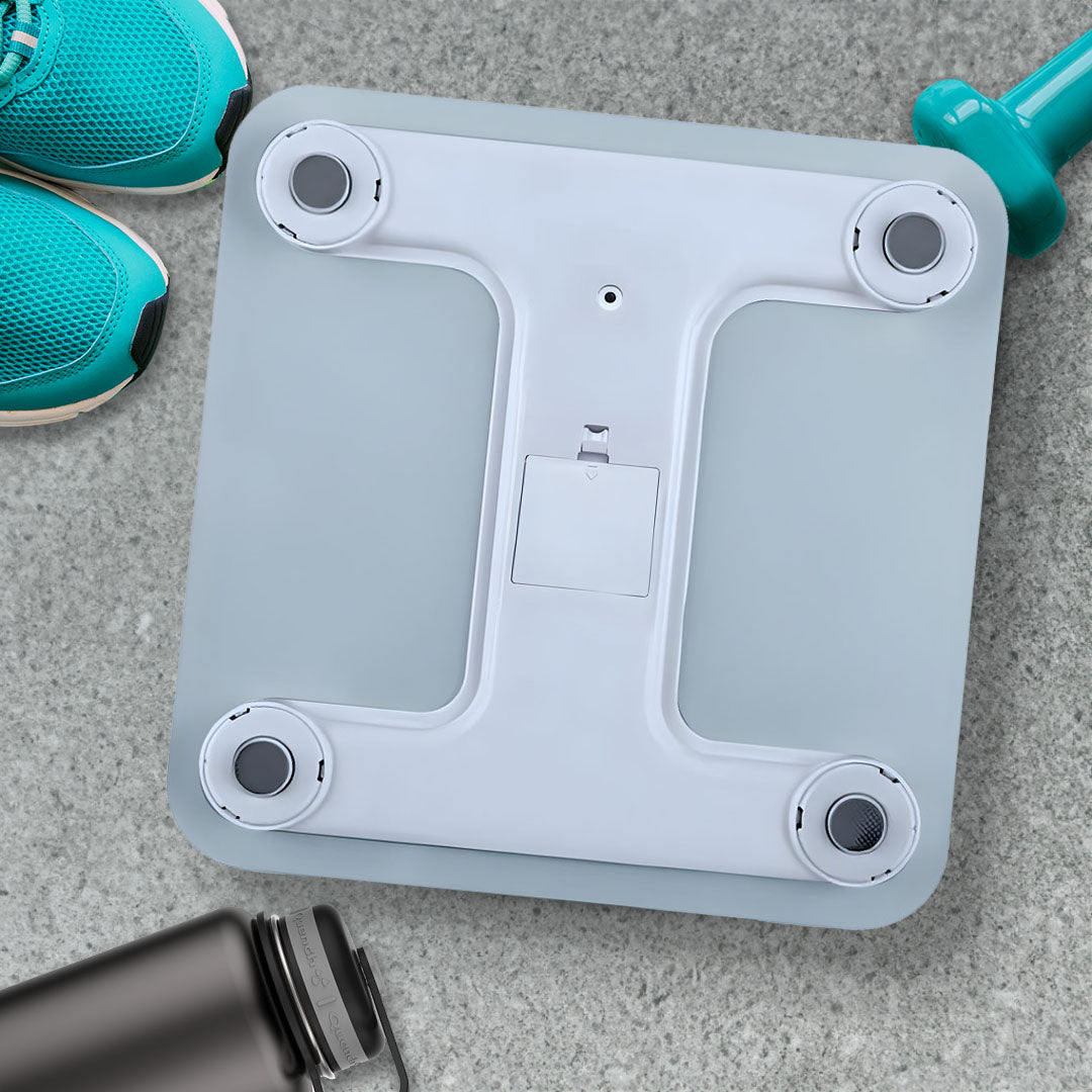 SOGA 2X 180kg Digital Fitness Weight Bathroom Gym Body Glass LCD Electronic Scales White - Cafe Supply