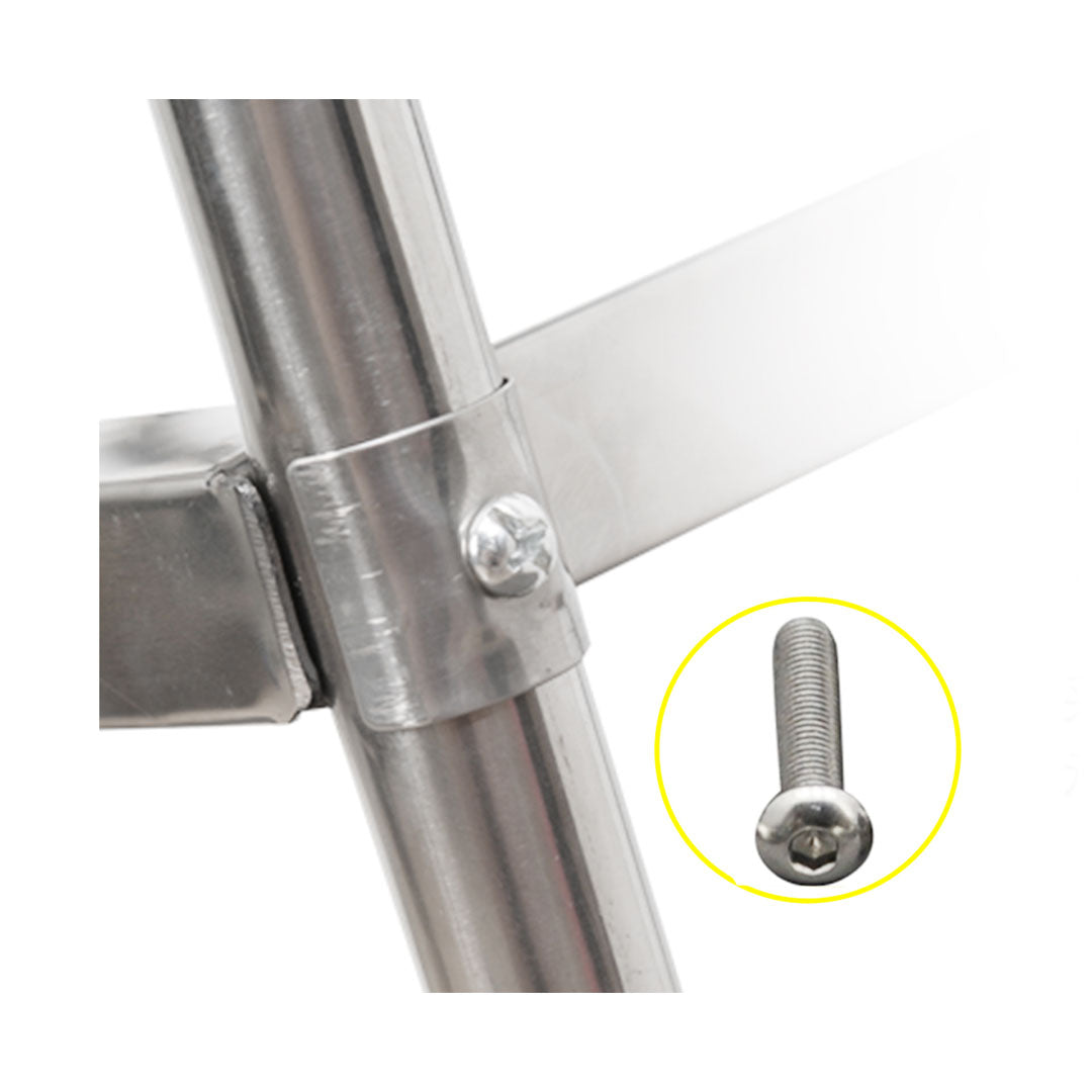 SOGA 2X 3 Tier 75x40x83.5cm Stainless Steel Kitchen Dinning Food Cart Trolley Utility Size Small - Cafe Supply