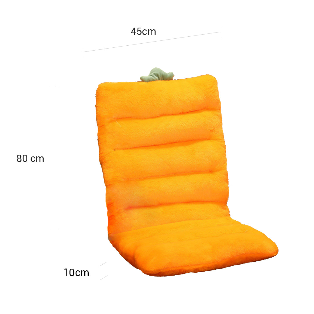 SOGA Orange One Piece Siamese Cushion Office Sedentary Butt Mat Back Waist Chair Support Home Decor - Cafe Supply