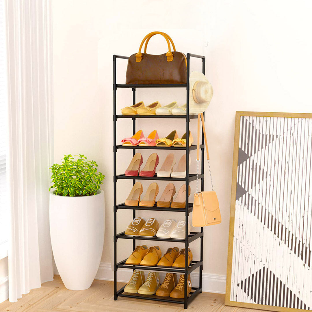 SOGA 8 Tier Shoe Storage Shelf Space-Saving Caddy Rack Organiser with Handle - Cafe Supply