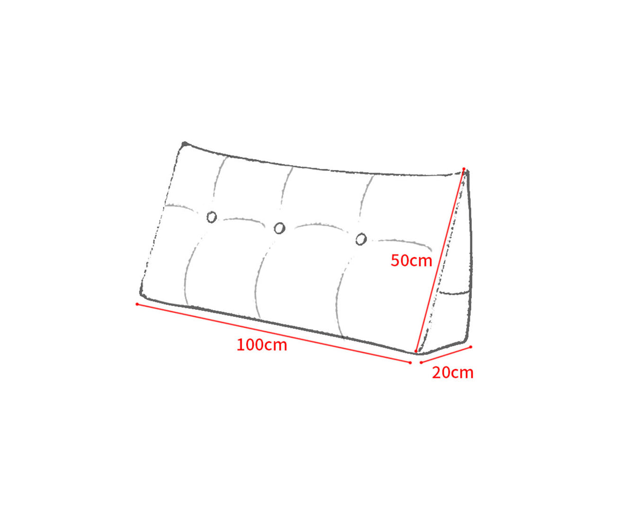 SOGA 2X 100cm Silver Triangular Wedge Bed Pillow Headboard Backrest Bedside Tatami Cushion Home Decor - Cafe Supply