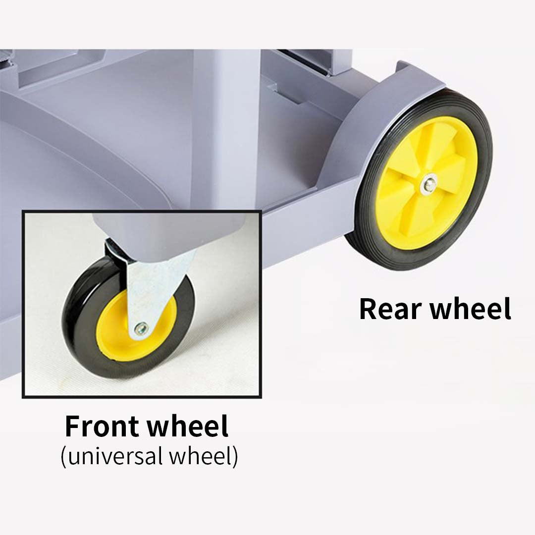SOGA 3 Tier Multifunction Janitor Cleaning Waste Cart Trolley and Waterproof Bag - Cafe Supply