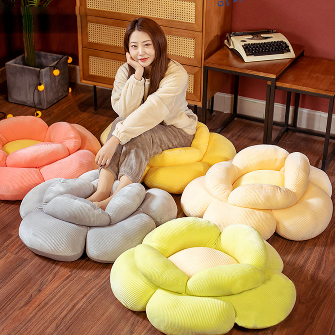 SOGA 2X Red Double Flower Shape Cushion Soft Bedside Floor Plush Pillow Home Decor - Cafe Supply