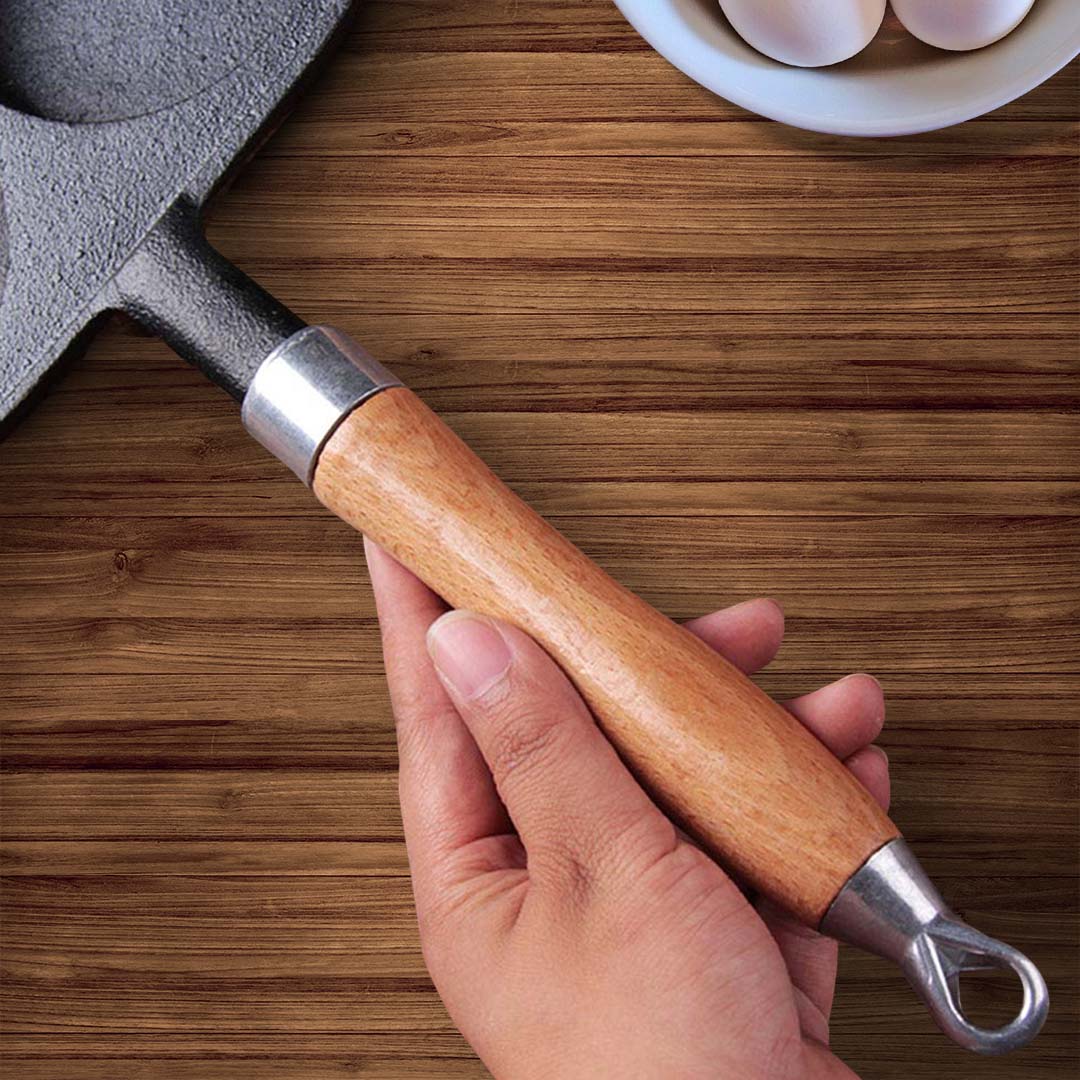 SOGA 2X 4 Mold Cast Iron Breakfast Fried Egg Pancake Omelette Fry Pan - Cafe Supply