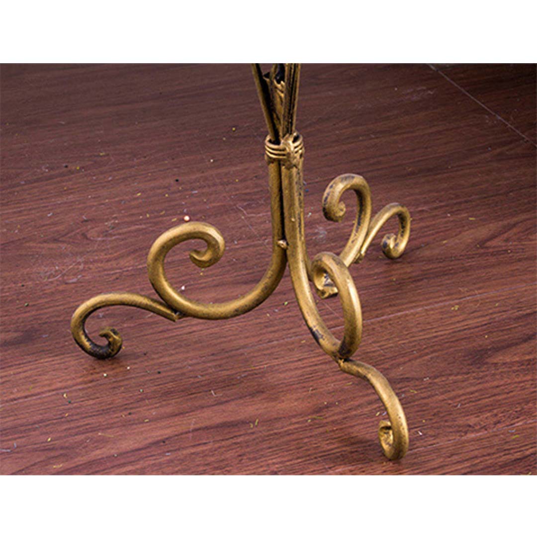 SOGA 85cm Green Glass Floor Vase with Tall Metal Flower Stand - Cafe Supply