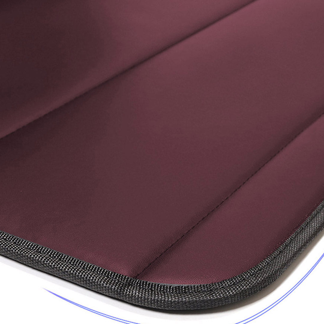 SOGA 2X Leather Car Boot Collapsible Foldable Trunk Cargo Organizer Portable Storage Box Red Medium - Cafe Supply