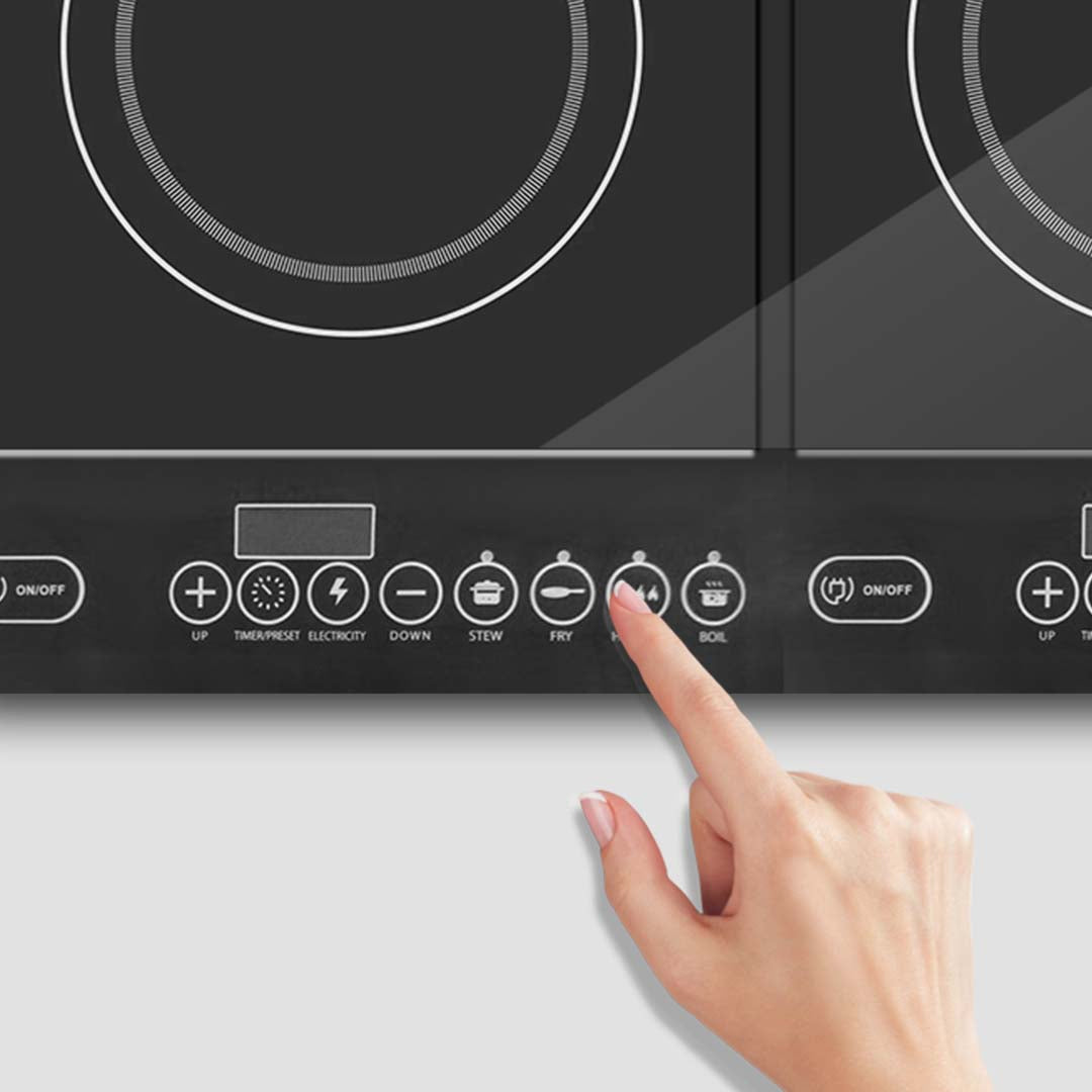 SOGA Cooktop Portable Induction LED Electric Double Duo Hot Plate Burners Cooktop Stove - Cafe Supply