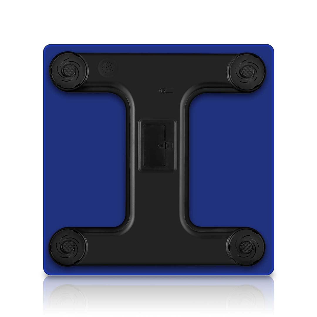 SOGA 2X Glass LCD Digital Body Fat Scale Bathroom Electronic Gym Water Weighing Scales Blue/White - Cafe Supply