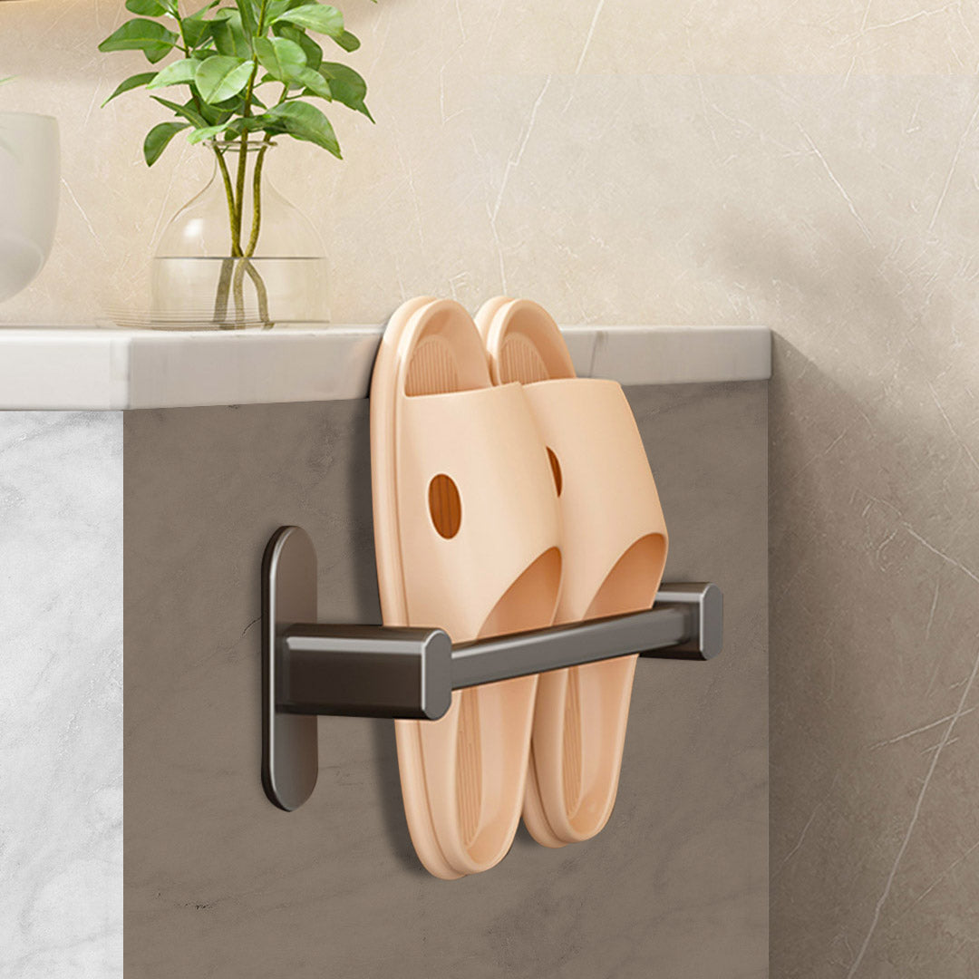 SOGA 29cm Wall-Mounted Slipper Organiser Adhesive Storage Space-Saving Wall Rack - Cafe Supply