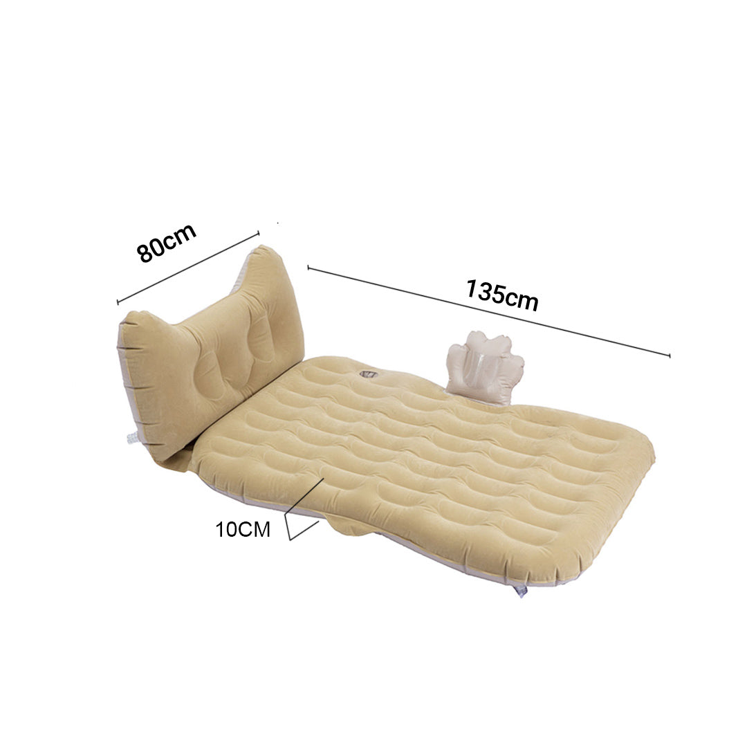 SOGA Beige Honeycomb Inflatable Car Mattress Portable Camping Air Bed Travel Sleeping Kit Essentials - Cafe Supply