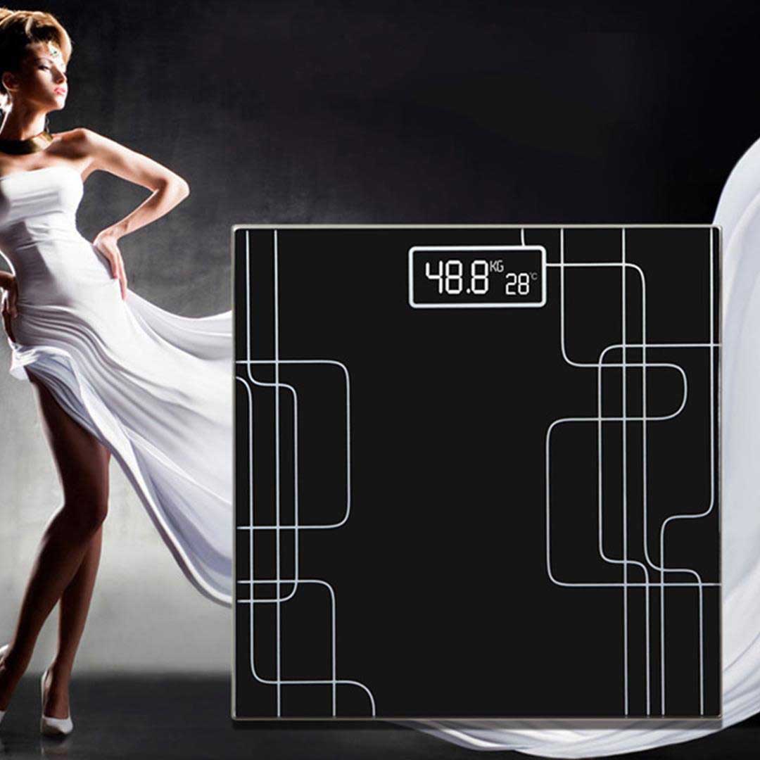 SOGA 180kg Electronic Talking Scale Weight Fitness Glass Bathroom Scale LCD Display - Cafe Supply