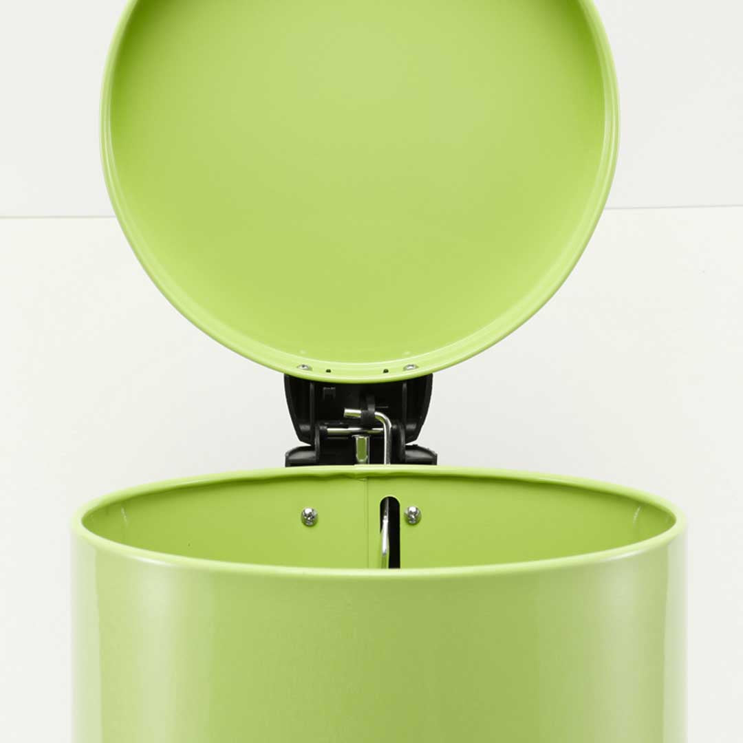 SOGA 2X 7L Foot Pedal Stainless Steel Rubbish Recycling Garbage Waste Trash Bin Round Green - Cafe Supply